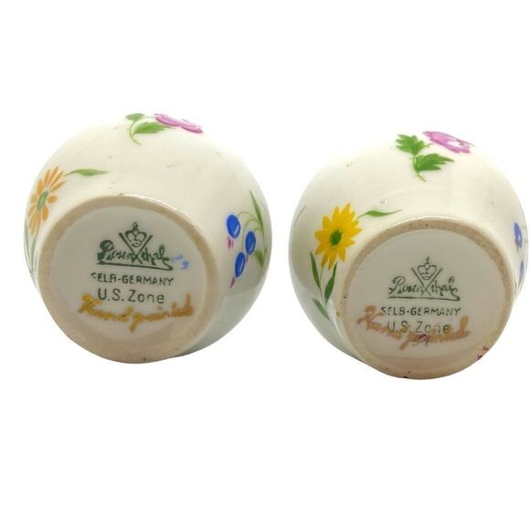 Rosenthal Selb Germany Salt & Pepper Shakers Hand Painted Floral - Picture 4 of 6